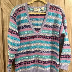 Vintage Brass Plum by Nordstrom V-Neck Sweater